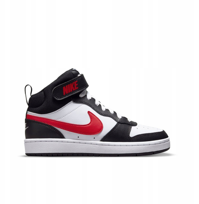 Atlete Nike Court Borough Mid 2 GS për kalamoj, të bardha me të zeza e të kuqe