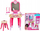 Tavolinë tualeti për kalamaj Barbie Beauty Studio Happy Vibes, me stol, me drita