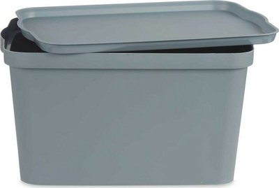 Kuti plastike me kapak, 24L, 29.3 x 24.5 x 45 cm, gri