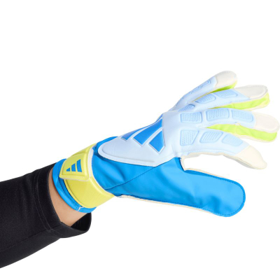 Doreza portieri adidas Predator Training KA7786, latex, për stërvitje, të bardha blu të verdha