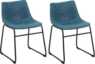 Set karrigesh ngrënieje Beliani Batavia, 2 copë, metal, blu