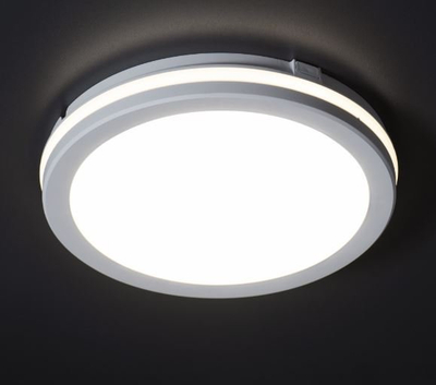 Plafon LED Kanlux BENO ECO 12W, IP65, CCT, i bardhë