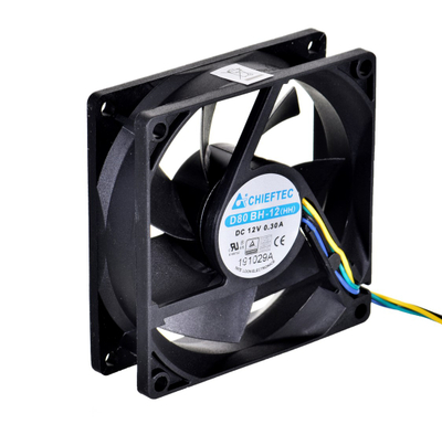 Ventilator PC Chieftec AF-0825 PWM, 80mm, 12V, i zi