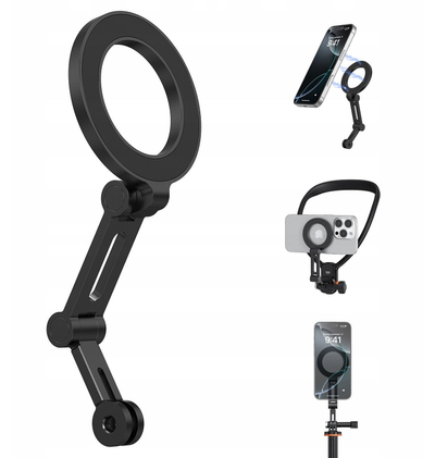 Mbajtëse magnetike VRIG MagSafe për GoPro, montim te telefoni, e zezë