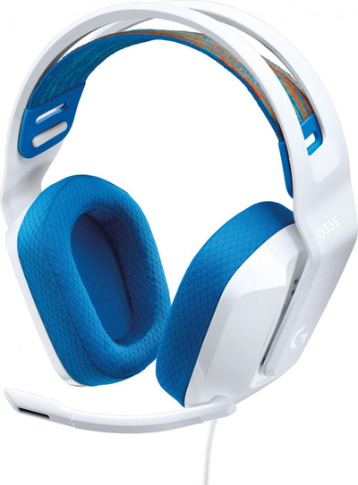 Kufje Logitech G335 (981-001018), të bardha/ kaltra