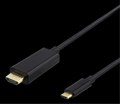 Кабел адаптер ДЕЛТАКО УСБ Ц во ХДМИ, 2 m, 4К 60 Hz, црн