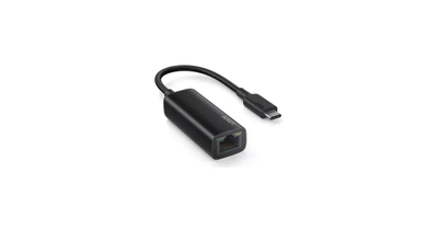 Ethernet адаптер Aukey CB-A30, USB Type C, Gigabit 10 100 1000 Mbps, сребрен