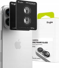 Mbrojtës kamere Ringke Camera Frame Protector, set 2 copë, për iPhone 16 16 Plus, i zi