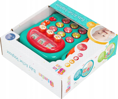 Telefoni muzikor për fëmijë BAM BAM Musical Landline Phone, me drita dhe melodi, shumëngjyrësh