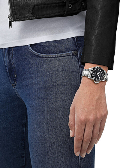 Orë për femra Tissot Seastar 1000 36mm T120.210.11.051.00, e argjendtë