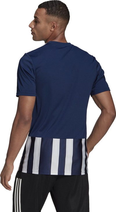 Спортска маица Адидас Striped 21 JSY M, полиестер 100%, AEROREADY, темно сина и бела