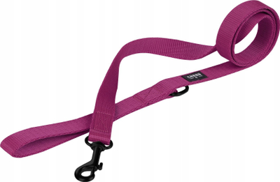 Leash për qen CHABA, 1.3m, tekstil i fortë, burgundy