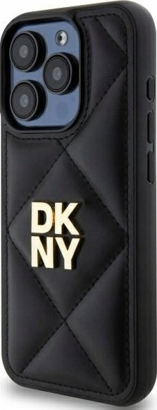 Kapak telefoni DKNY DKHCP15LPQDSLK për iPhone 15 Pro 6.1", quilted, i zi