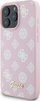 Mbrojtëse telefoni Guess Peony Script MagSafe, për iPhone 16 Pro 6.3", hardcase, rozë