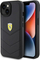 Këllëf telefoni Ferrari Twist Metal Logo për iPhone 15 6.1", eko lëkurë, i zi
