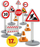 Set lojë edukative Lena Road Signs GXP-605884, 17 pjesë, 16 cm, shumëngjyrësh