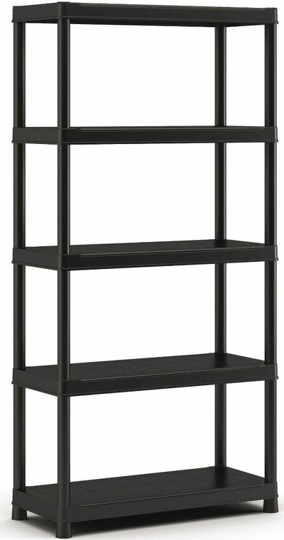 Raft për magazinim KIS Shelf Plus 237370, 5 kate, plastik, i zi