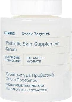 Serum për fytyrë Korres Greek Yoghurt Probiotic, hidratues, për t’gjitha tipet e lëkurës, transparent