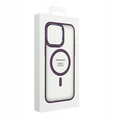 Силиконска маска Kondicioneri Matte Mag Cover за Samsung Galaxy S25 Plus, компатибилна со MagSafe, виолетова