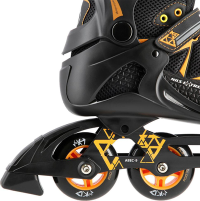 Rola inline Nils Extreme NA9022, rrota 80mm, kushineta ABEC9, portokalli e zezë
