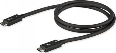 Kabllo Thunderbolt 3 StarTech TBLT34MM80CM, USB C në USB C, 0.8 m, e zezë