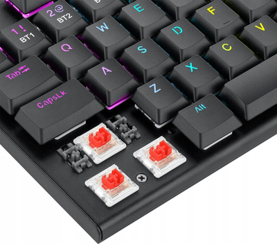 Tastierë gaming Redragon Horus K618, mekanike, 2.4G Bluetooth RGB, e zezë
