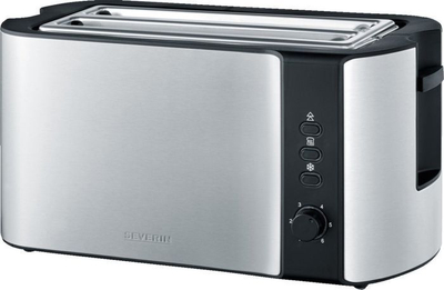 Toster Severin AT 2590, 1400W, 4 feta, inox i zi