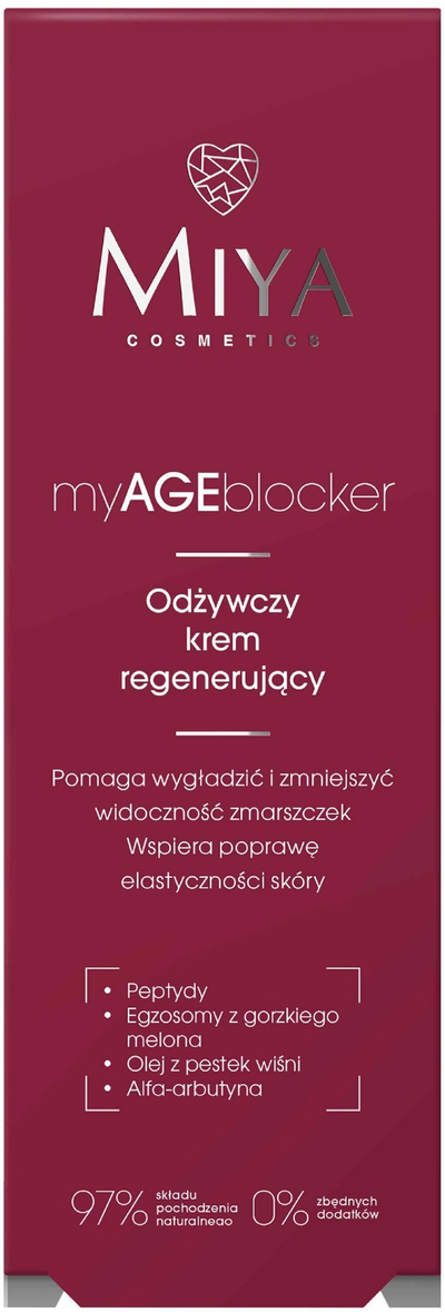 Krem fytyre Miya myAGEblocker Nourishing Regenerating, rigjenerues, 50 ml