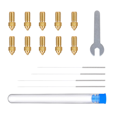 Set Nozzle prej Brass për ELEGOO Neptune 4 / 4 Pro (0.2 mm x2, 0.4 mm x4, 0.6 mm x2, 0.8 mm x2)