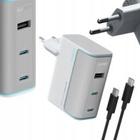 Karikues muror Cuktech AD1003EU, 100W GaN, 2x USB-C dhe USB-A, i bardhë