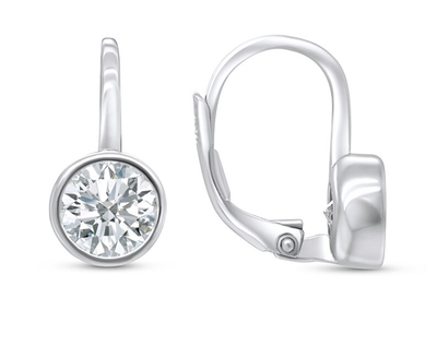Vathë argjendi Brilio Silver EA17, me zircon, argjend