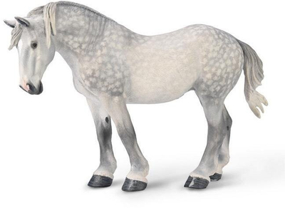 Figurë koleksionuese Collecta Mottled Grey Percheron Mare, madhësia XL, +3 vjeç, gri me njolla