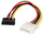 Përshtatës StarTech Molex - SATA, 0.15m, Multicolor