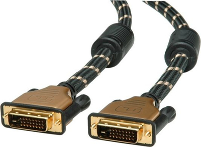Kabllo monitori Roline 11.04.5511, DVI-D Dual Link, 1m, e zezë