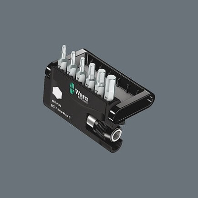 Set bitash Wera Bit-Check 7 Hex-Plus 1, 6 copë, 25mm, i zi