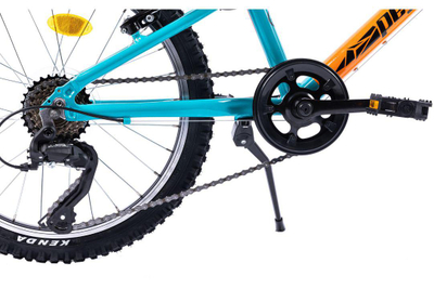 Bicikletë për fëmijë Pegas Mini Drumet 20", MTB, 21 marshe, portokalli smerald
