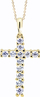 Stoli për qafore Cutie Jewellery Cross Z60100-40-10-X-1, e artë