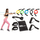 Set shirita rezistence EB Fit Tubing, 5 copë, me nivele të ndryshme, me ngjyra të ndryshme