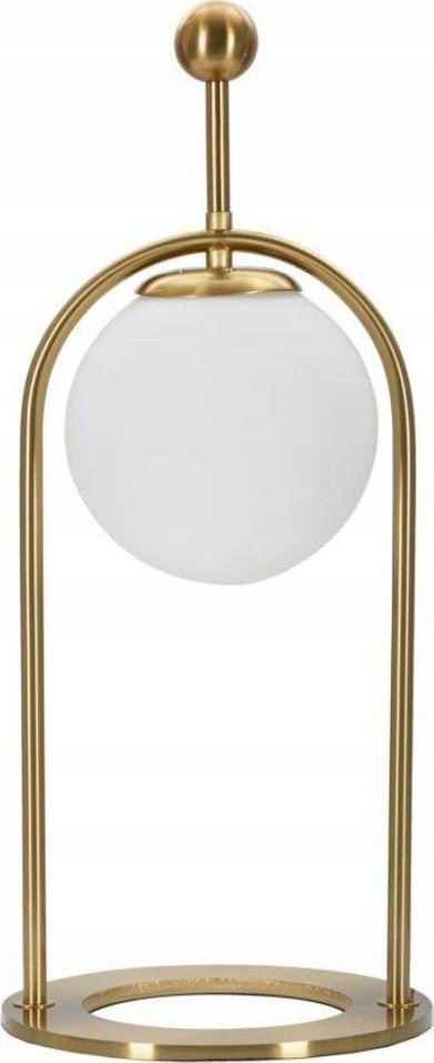 Lampë tavoline Mauro Ferretti Glamy Arc, Ø21 x 50 cm, 1 x E14 40W, ari me të bardhë
