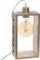 Lampë dekoruese Atmosphera Iwata, kornizë druri, 28 cm, ngjyrë amber