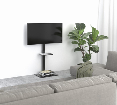 Qëndrim dyshemeje për TV Gembird, 32" 55", 30 kg, i zi