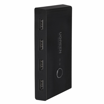 Switch USB Ugreen 30767, 4 porta USB 2.0, me buton, i zi