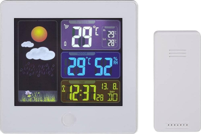 Stacion moti TFA SUN 35.1133.02, ekran me ngjyra, sensor pa kabllo, gri