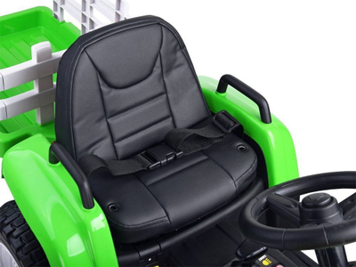 Traktor lodër me bateri Yokomisiad, me rimorkio, pilot 2.4 GHz, i gjelbër