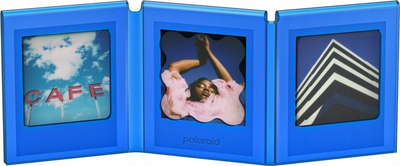 Kornizë për foto Polaroid Go Acrylic Frame, për 3 foto, akrilik, blu