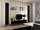 Komo TV Bed VIGO180, 180cm, MDF, e bardhë e zezë