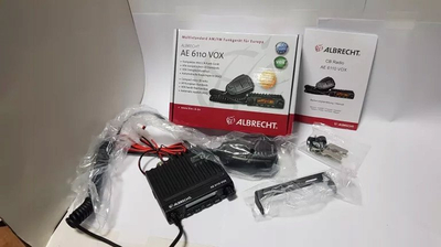Radio CB për veturë Albrecht AE 6110 VOX, 400 kanale, 8W, e zezë