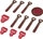 Set aksesorësh çante Coocazoo MatchPatch Hibiscus Melange, për EvverClevver2 JobJobber2 CarryLarry2, shumëngjyrësh