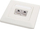 Prizë për kabllo rrjeti Solarix socket 2 x CAT5e STP RJ45 flush-mount, e bardhë