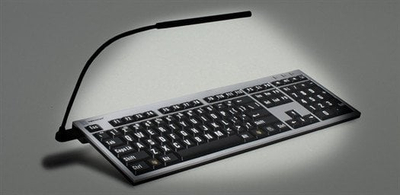 Dritë tastiere LogicKeyboard LogicLight, LED, USB, e zezë